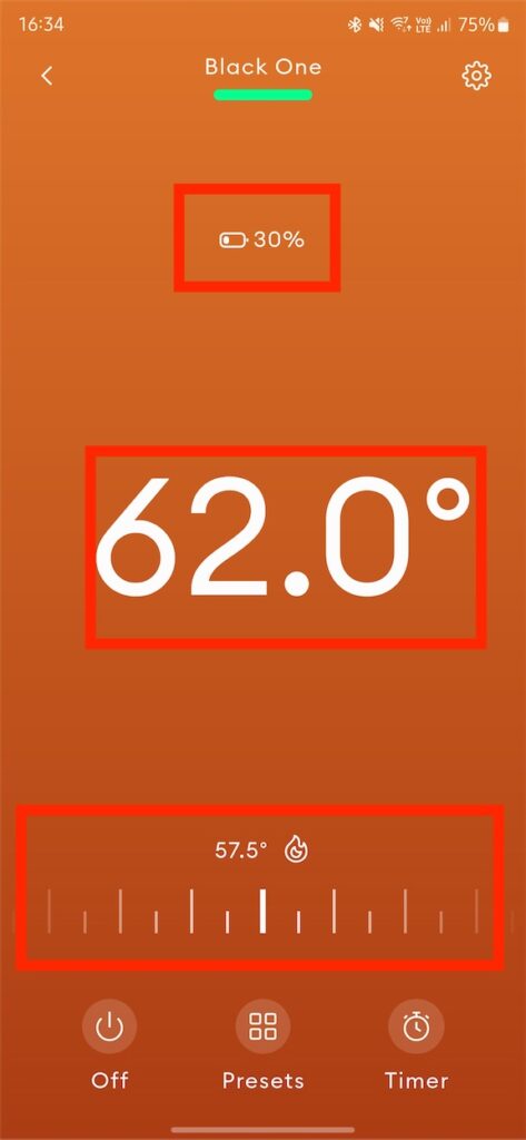 Image shows a screenshot from the Ember app running on Android